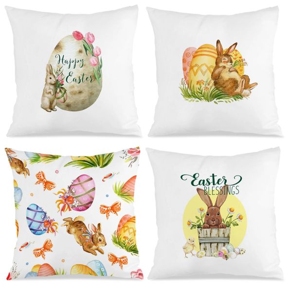Easter Bunny Cushion Covers, 45x45cm, Zippered