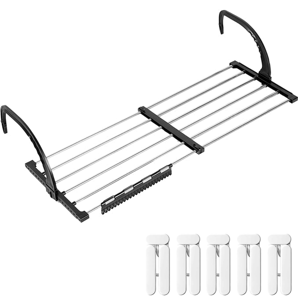 Balcony Clothes Hanger Dryer,Foldable Towel Dryer,Shoe Dryer,Flower Stand