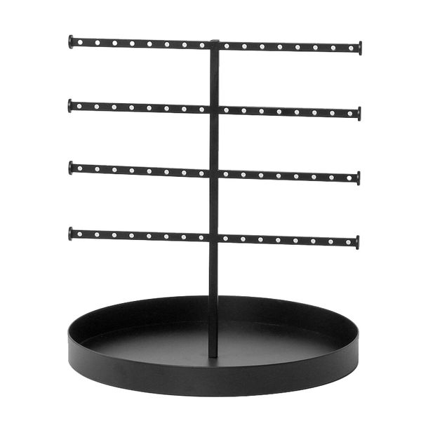4 Tier 64 Earrings Holes Jewelry Necklace Display Towers Organizer