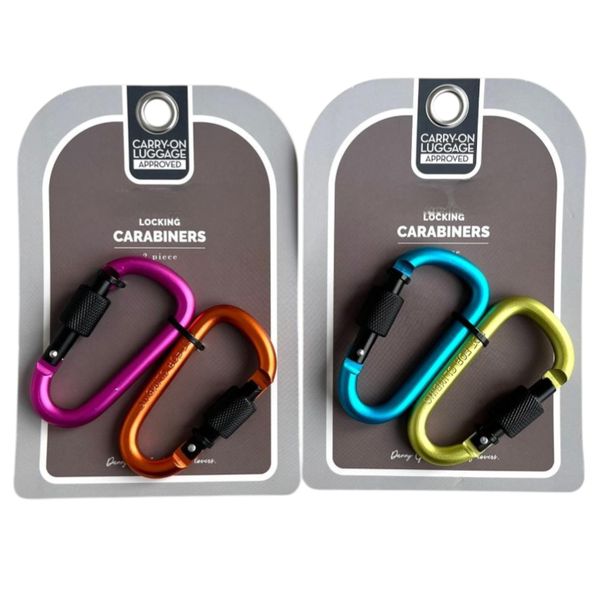 Locking Carabiners - 4 Piece Set for Outdoor Use