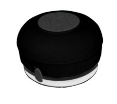 Mini Waterproof Bluetooth Speaker With Mic - Black
