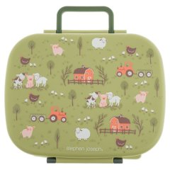 Stephen Joseph Bento Box with Removable Tray Farm