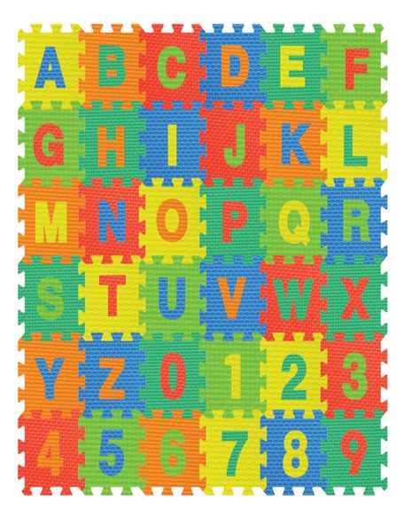 SUNTA Alphabet &amp; Number EVA Foam Play Mat Set - 36 Piece