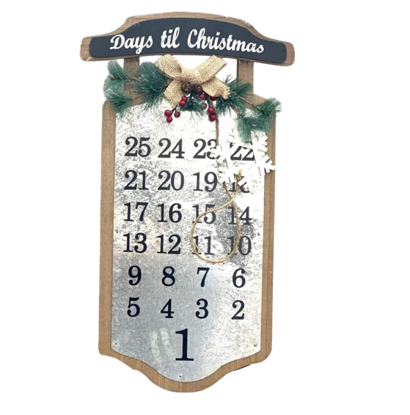 Advent Calendar Metal/Wooden Board