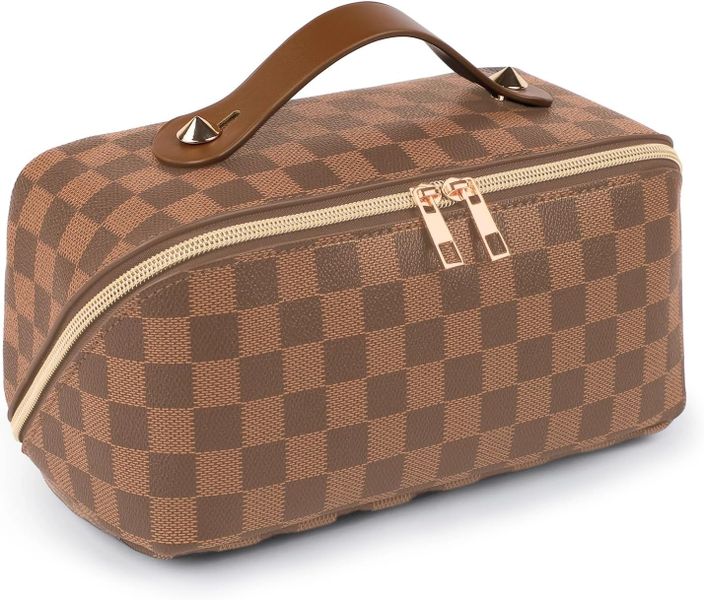 Leather Travel Makeup Bag