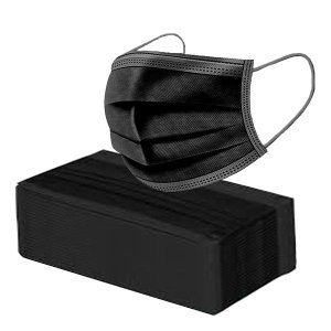 Face Mask - Disposable 3Ply Protective Safety Mask - Black (Pack of 200)