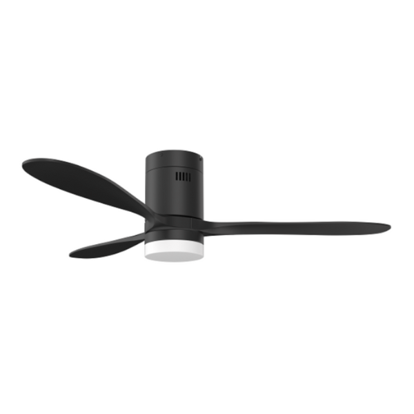 Hugger Ceiling Fan Black with Lights