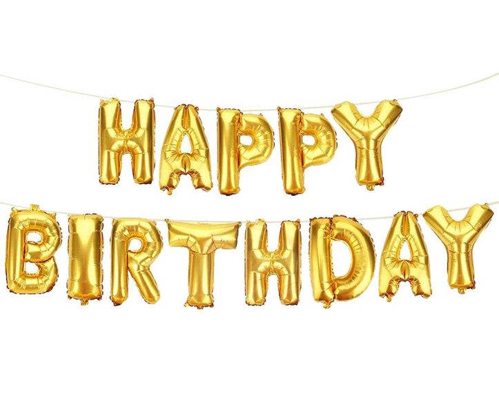 16 Inch Happy Birthday Foil Letter Balloons