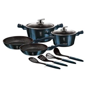 Berlinger Haus 10 Pieces Marble Coating Cookware Set - Aquamarine Edition