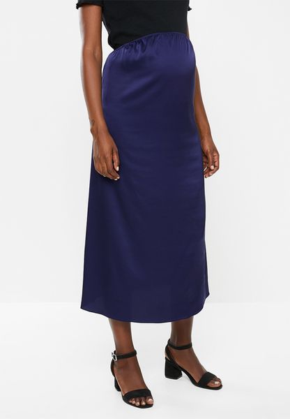 Women's Glamorous Maternity Midi Skirt - Navy