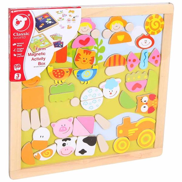Classic World Farm Magnetic Activity Box with Activity Cards