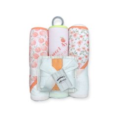 Mothers Choice Baby Hooded Towel &amp; Washcloth Set - Sweet As A Peach