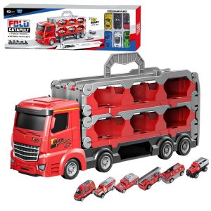 Race Car Toy Carrier Truck - Toy Trucks for Boys - Cars