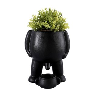 Piss Pot Planter with Faux Plant - Stylish Desktop Decorative Pot