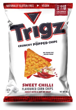Trigz Sweet Chilli Crunchy Popped Chips (24 x 28g)