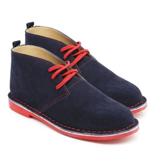 BATA Men's Safari Boot Navy/Red