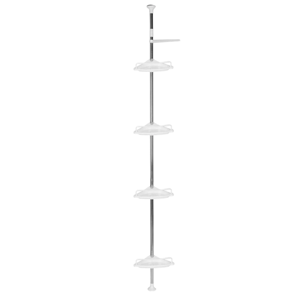 Multi-Corner Standing Shelf Rack - White