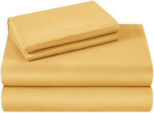 Wonder Towel Luxury Wrinkle Resistant Super King Sheet Set 4 pcs Caramel