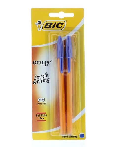 BIC Orange Fine Ballpoint Pens - Blue (Blister of 2)