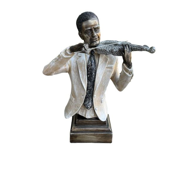 Musician with Violin Sculpture Home Decor Ornament