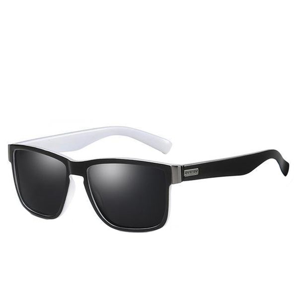 Dubery High Quality Men's Polarized Sunglasses - Black &amp; White / Mazarine