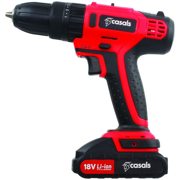 Casals Cordless Impact Drill Li-Ion 10mm 13pcs Accessory Set 18V #