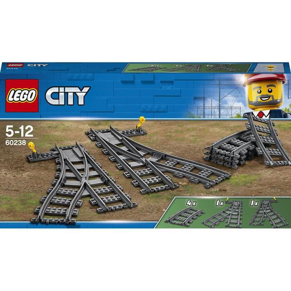 LEGO® City Switch Tracks 60238 Train Building Toy Set - 8 Pieces