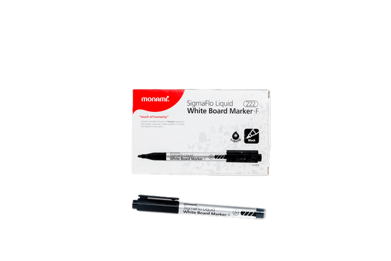 MONAMI SigmaFlo Water Based Marker 222 Bullet Fine Box 12's