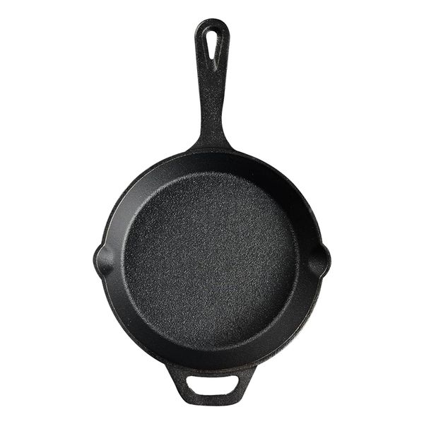 12 Inch Large - Durable Pre-Seasoned Cast Iron Pre-Seasoned Skillet