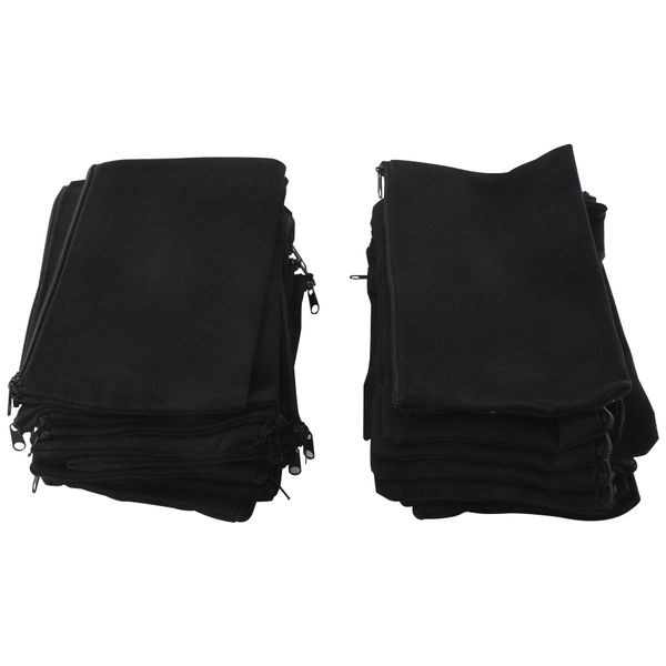 40 Pcs Canvas Zipper Pouch Bags Canvas Makeup Bags Pencil Case Black