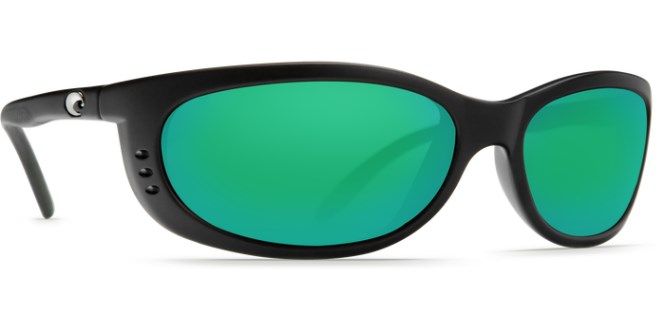 Costa Fathom 580G Sunglasses - Black Frame with Green Mirror Lens