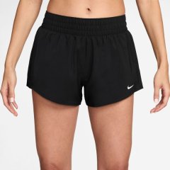 Nike Women's One Dri-FIT Mid-Rise 3-Inch Brief-Lined Shorts - Black/White