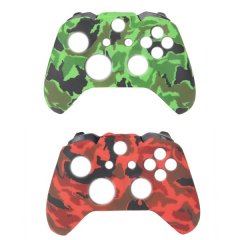 Unibright Silicone Covers (Pack of 2) Green and Red Camo for Xbox ONE
