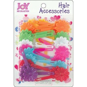 Joy - Hair Barrettes 10 Rainbow Colors x 12