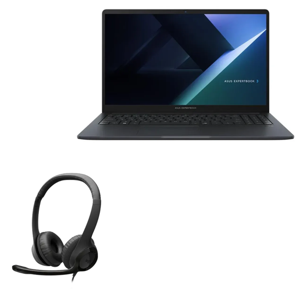 ASUS Laptop &amp; Logitech H390 USB Headset - Online Teaching Essentials Combo