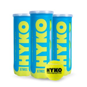 Hyko - Atmos High Altitude Padel Balls - 3 Ball Tin - Triple Pack