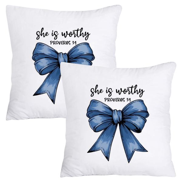 Scatter Cushion Cover Set (50cmx50cm) - She is worthy (Proverbs 31)