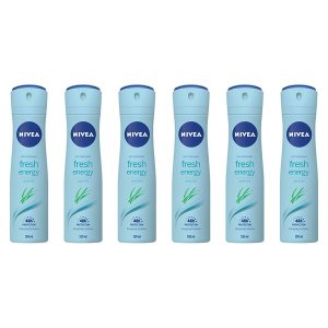 NIVEA Fresh Energy Anti-perspirant Deodorant Spray, 6x150ml