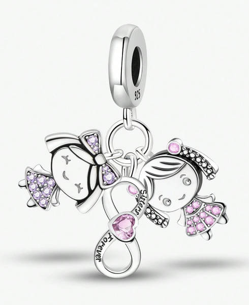 Sterling Silver Charm - Sisters Forever