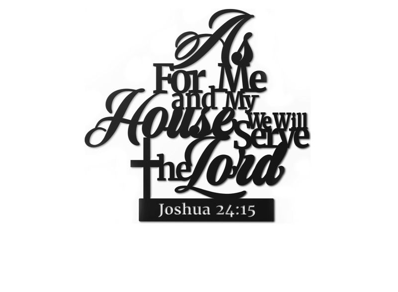 As For Me And My House Sign - Metal Bible Verses Wall Decor