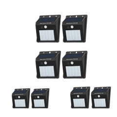 25 LED Solar Sensor Wall Light - Pack of 8