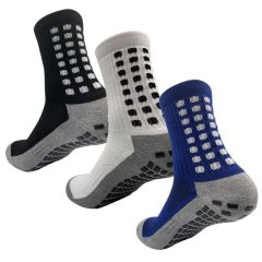 Athletic Grippers Soccer Sport Cushion Socks Anti-Slip Non-Slip Grip 3Pairs