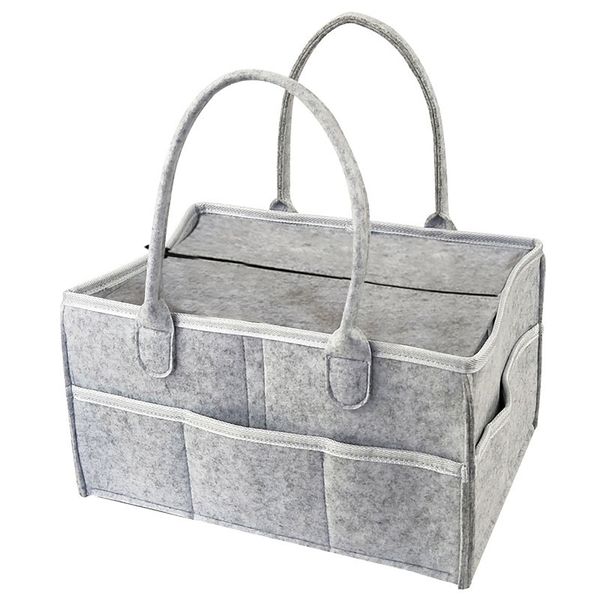 Diaper Caddy Nursery Tote Bag with Lid