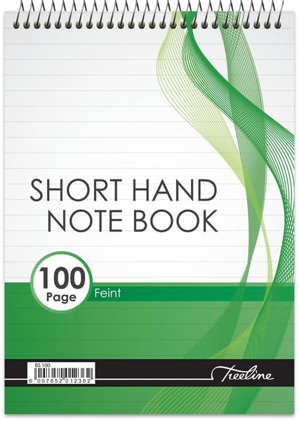 Treeline A5 Top Bound 100 pg Short Hand Note Book Feint - Pack of 10