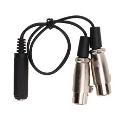 XLR Audio Splitter 1/4" Female to Dual 3-Pin