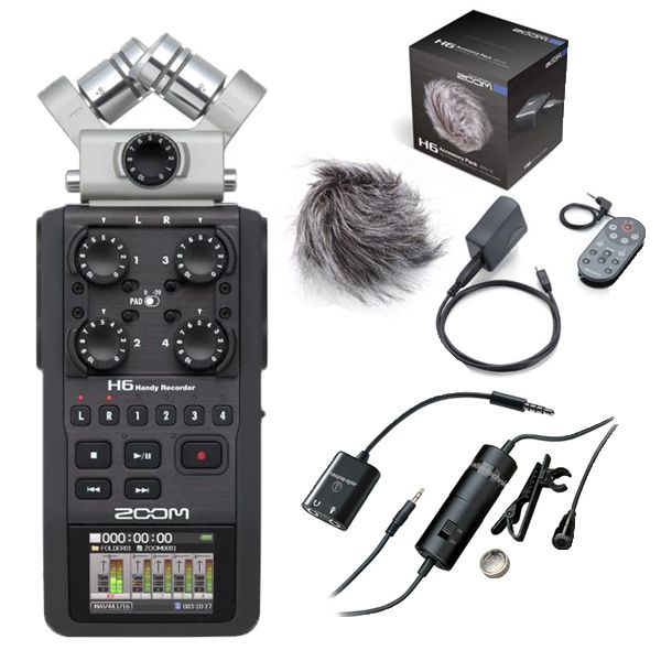 Zoom H6 Handy Recorder &amp; APH-6 Accessory Pack &amp; Audio Technica ATR3350iS