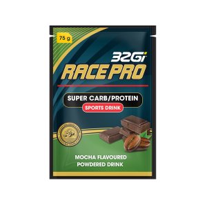 Race Pro - Sports Drink - Super Carb &amp; Protein Formula - 75g - Mocha -7 Pck