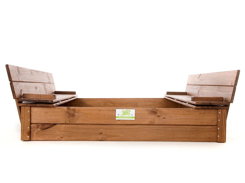 Just for Kids 4 Seater Folding Bench Sandpit Varnish Finish - JFK0002
