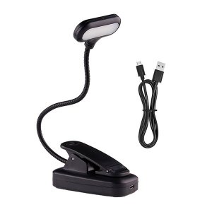 LED Rechargeable Book Light for Reading in Bed with 3 Color Temperatures