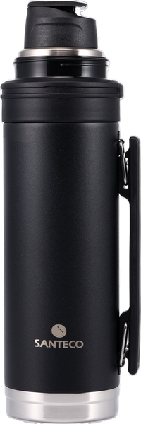 Santeco Aspen Beverage Double-Walled Stainless Steel Insulated Flask - Carbon Black (1000ml)